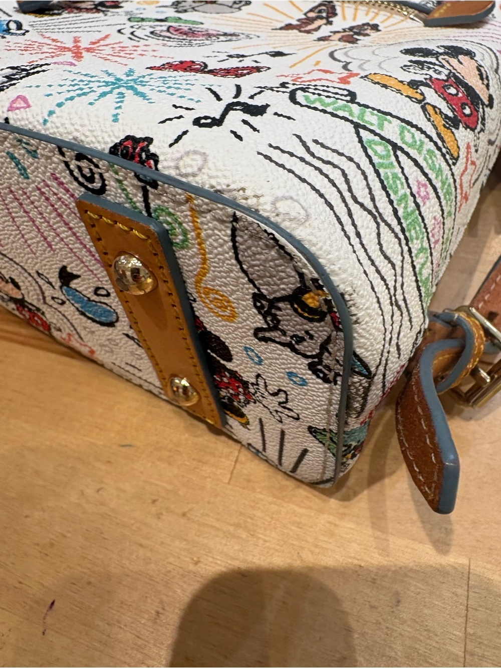 Disney Parks Dooney & Bourke White Sketch Mickey & Minnie Backpack - Picture 8 of 8